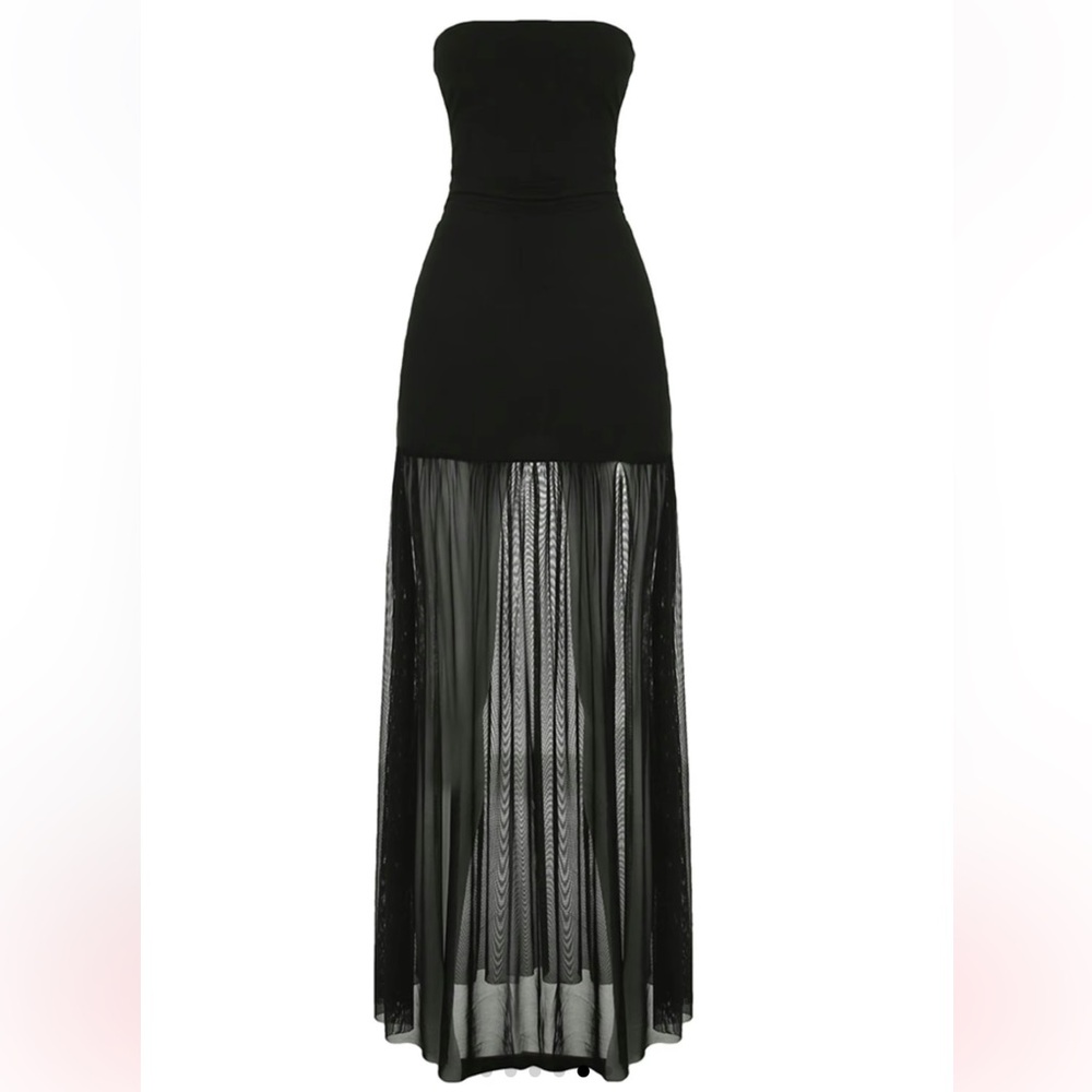 Princess Polly Elegant Black Maxi Skirt